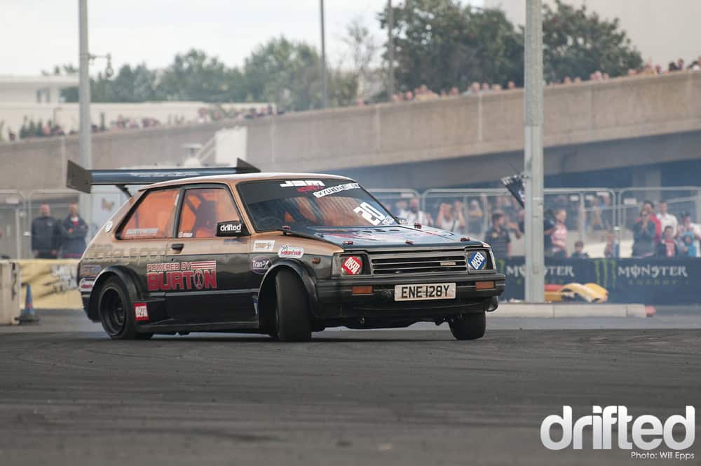 Steve Evans Drifting Toyota Starlet