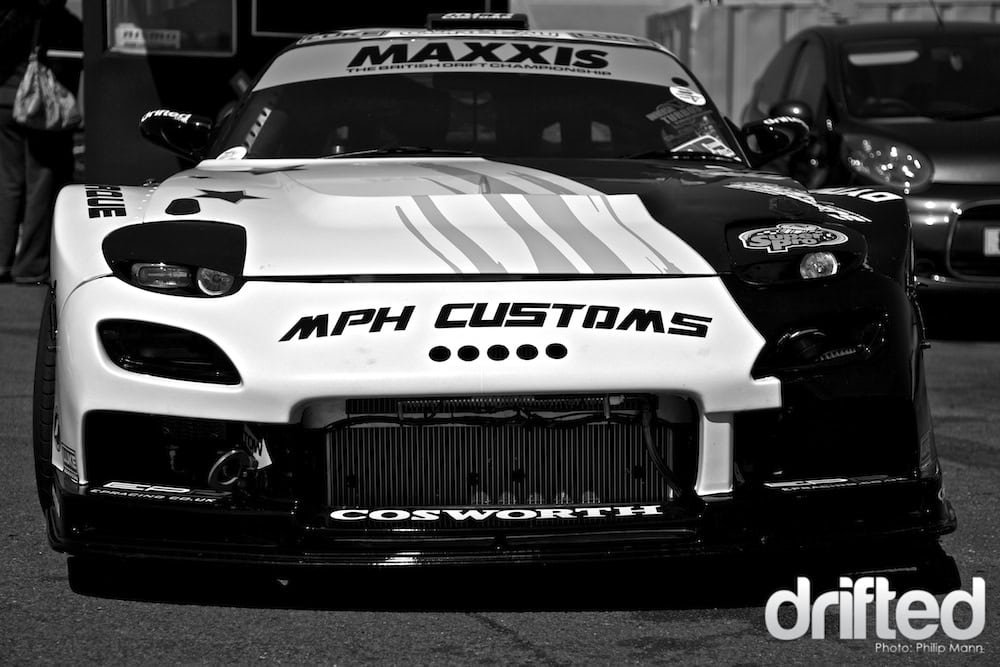 MPH Customs V8 RX7 at Santa Pod