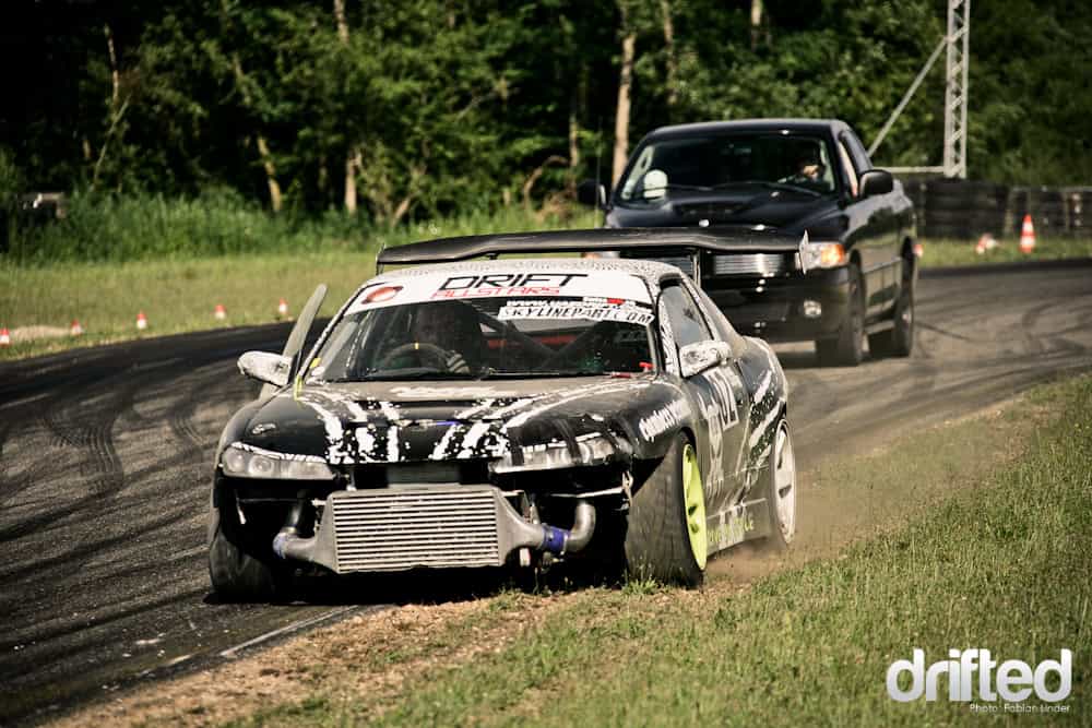 ... but after a landing in the gravelpit he had to fix his S13.5
