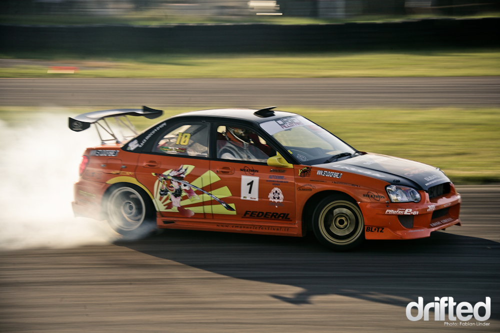 Emmanuelle Festival (I) bought a former Team Orange Subaru and performed quite well in it