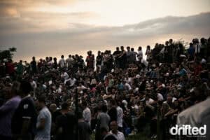 As usual at the driftcup, the tribunes were crowded