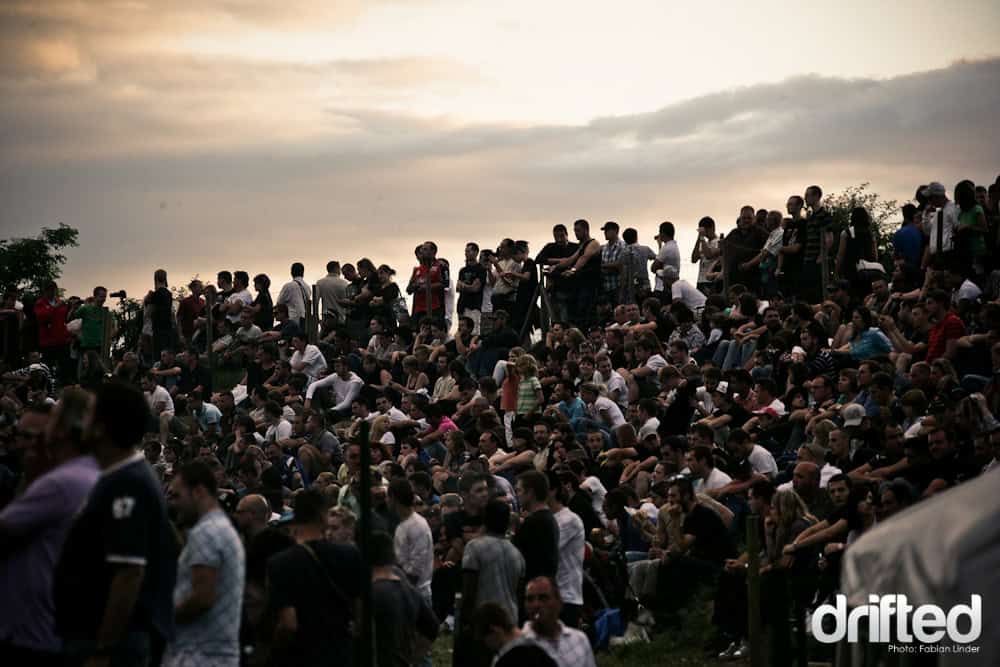 As usual at the driftcup, the tribunes were crowded