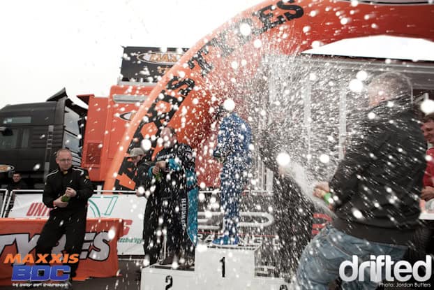 EVENT: British Drift Championship Round 4: Part II: Super Pro - Image Podium Champagne
