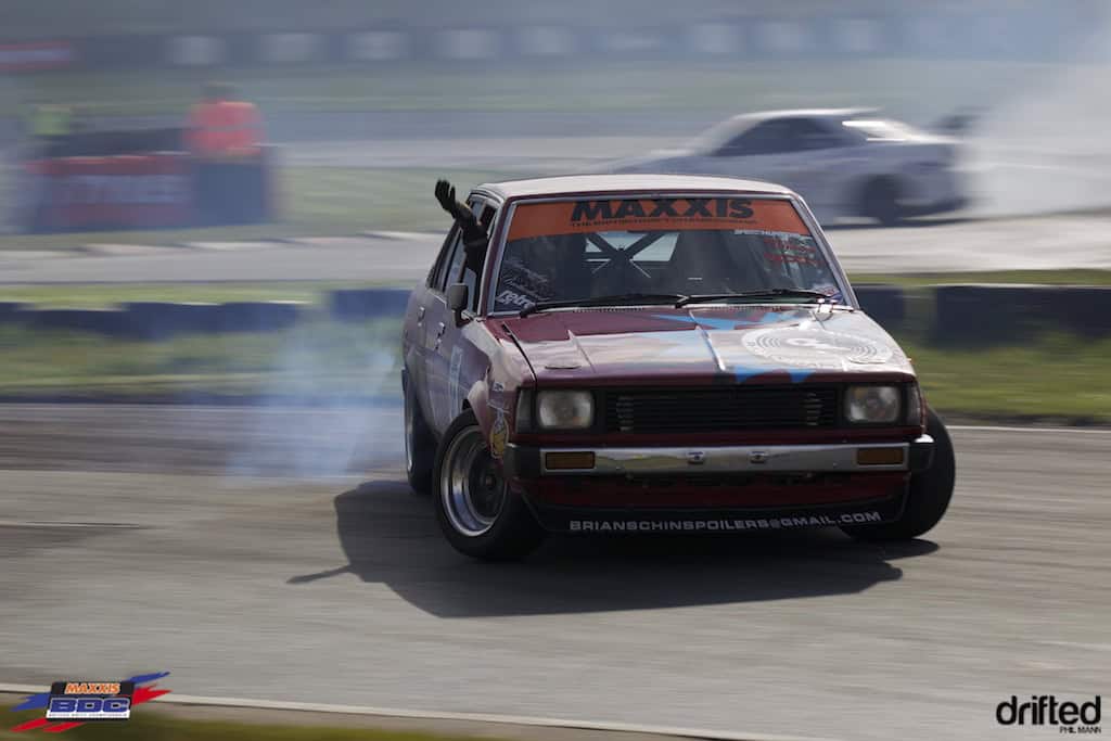 Marc Huxley in his KE70 corolla at BDC Teesside