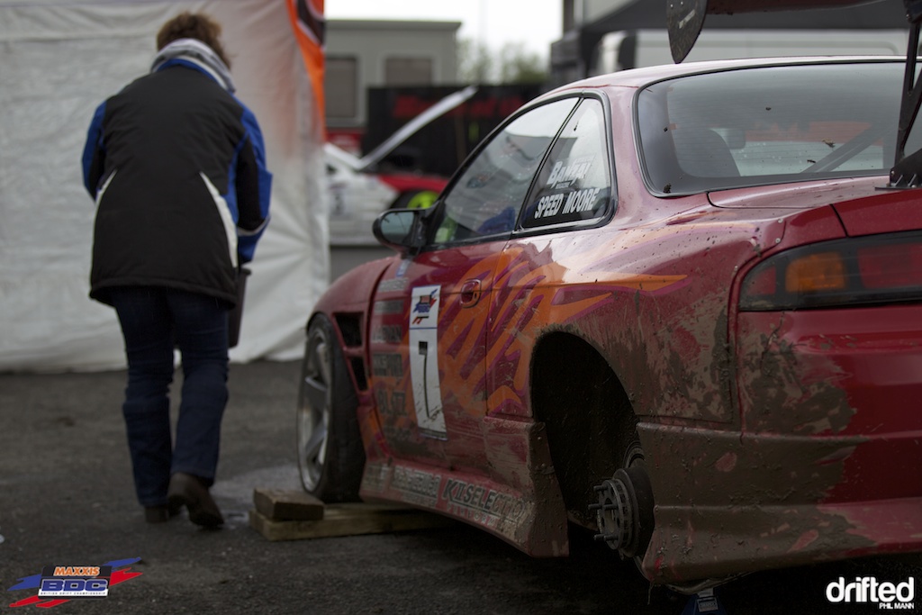A muddy Steve Moore at BDC Teesside