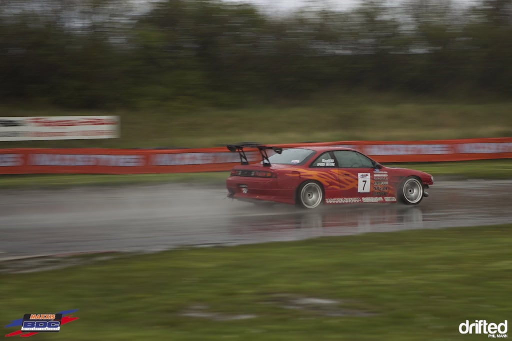 A very wet Steve Moore at BDC Teesside