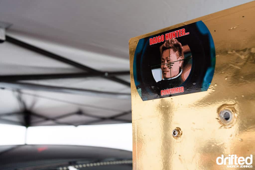 Denofa rear wing sticker of Daigo Saito