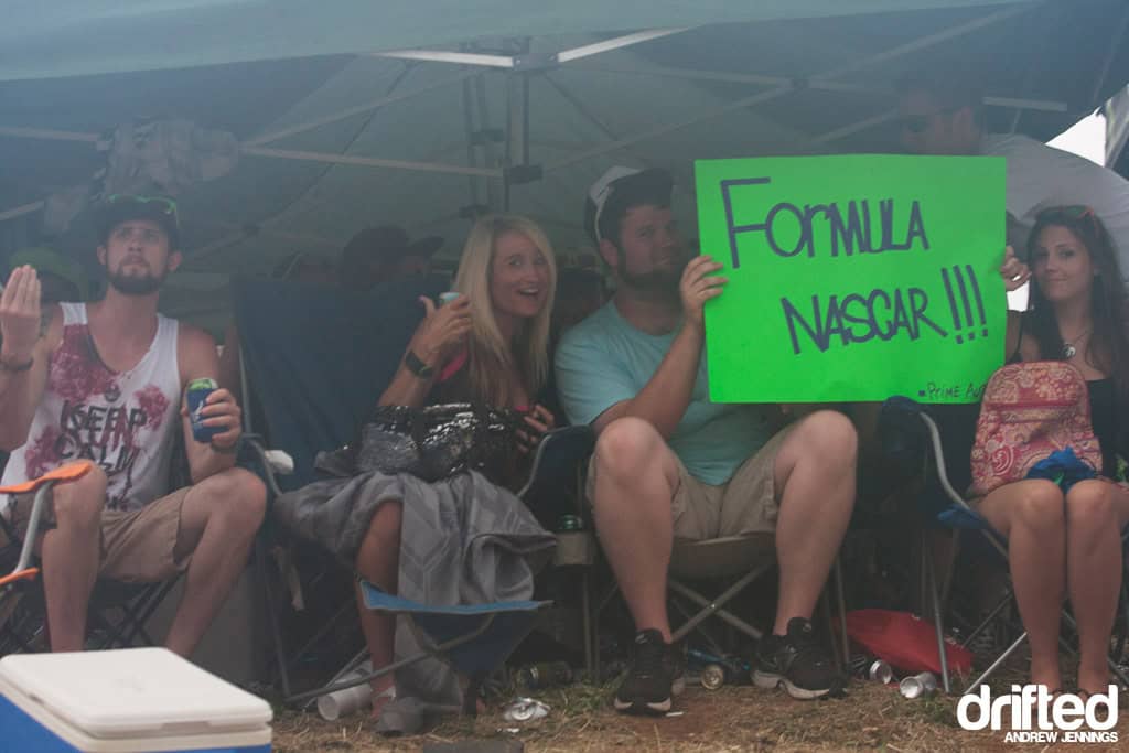 Atlanta drift fans with sign
