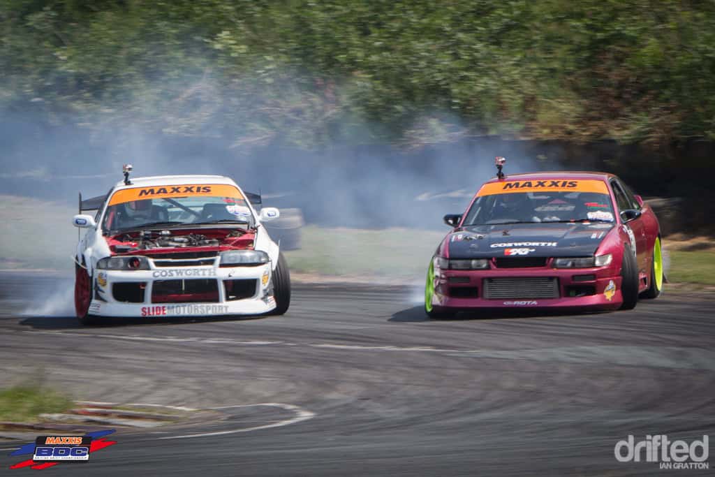 EVENT: The Scorcher: 2013 Maxxis British Drift Championship Round Three - Image 20130705-bdc-round3-teesside-iang-battles-drop1-29