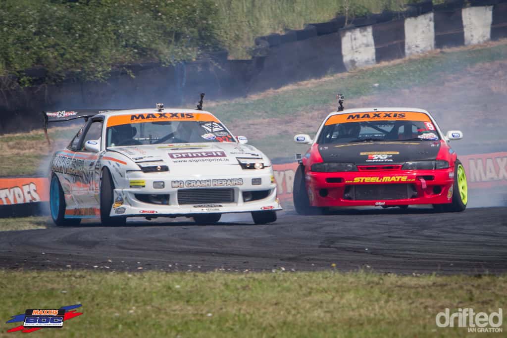 EVENT: The Scorcher: 2013 Maxxis British Drift Championship Round Three - Image 20130705-bdc-round3-teesside-iang-battles-drop1-35
