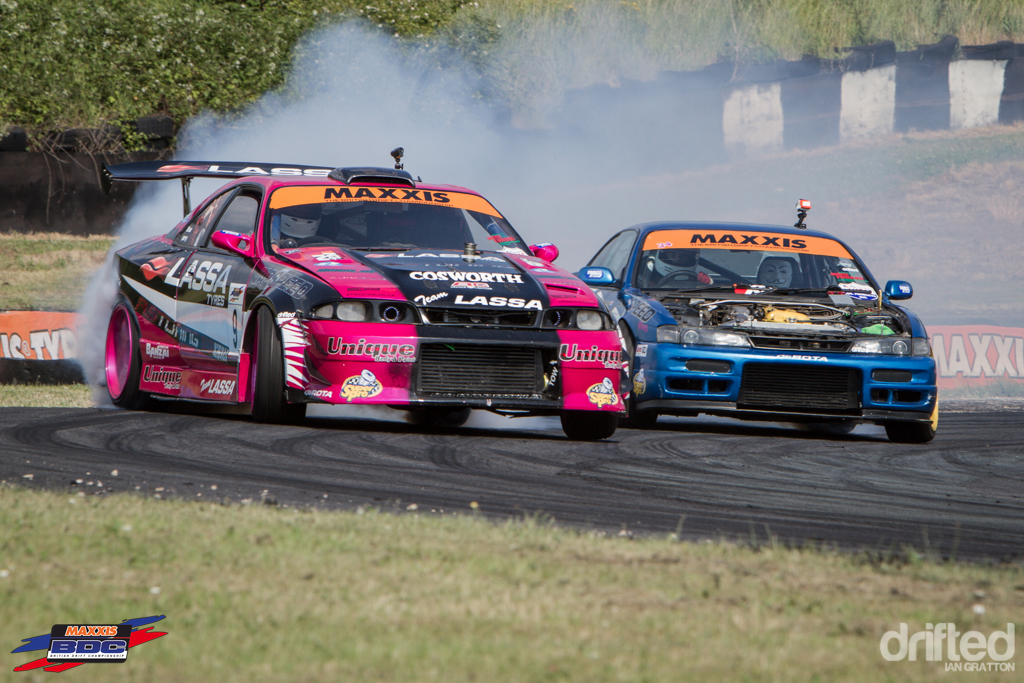 EVENT: The Scorcher: 2013 Maxxis British Drift Championship Round Three - Image 20130705-bdc-round3-teesside-iang-battles-drop1-56