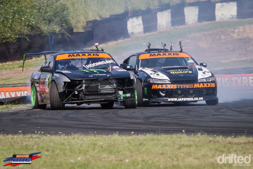 EVENT: The Scorcher: 2013 Maxxis British Drift Championship Round Three - Image 20130705-bdc-round3-teesside-iang-battles-drop1-71
