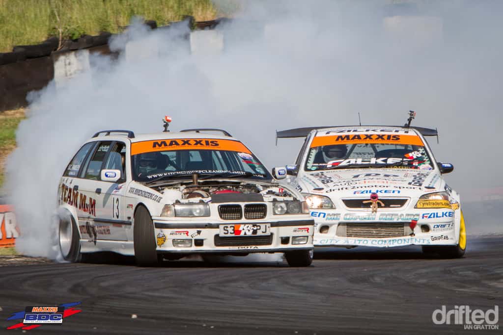 EVENT: The Scorcher: 2013 Maxxis British Drift Championship Round Three - Image 20130705-bdc-round3-teesside-iang-battles-drop1-78