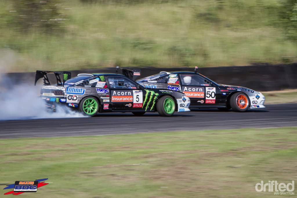 EVENT: The Scorcher: 2013 Maxxis British Drift Championship Round Three - Image 20130705-bdc-round3-teesside-iang-battles-drop1-79