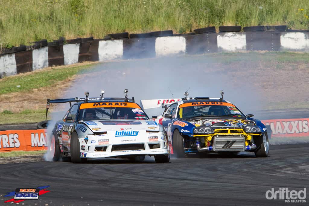 EVENT: The Scorcher: 2013 Maxxis British Drift Championship Round Three - Image 20130705-bdc-round3-teesside-iang-battles-drop1-91