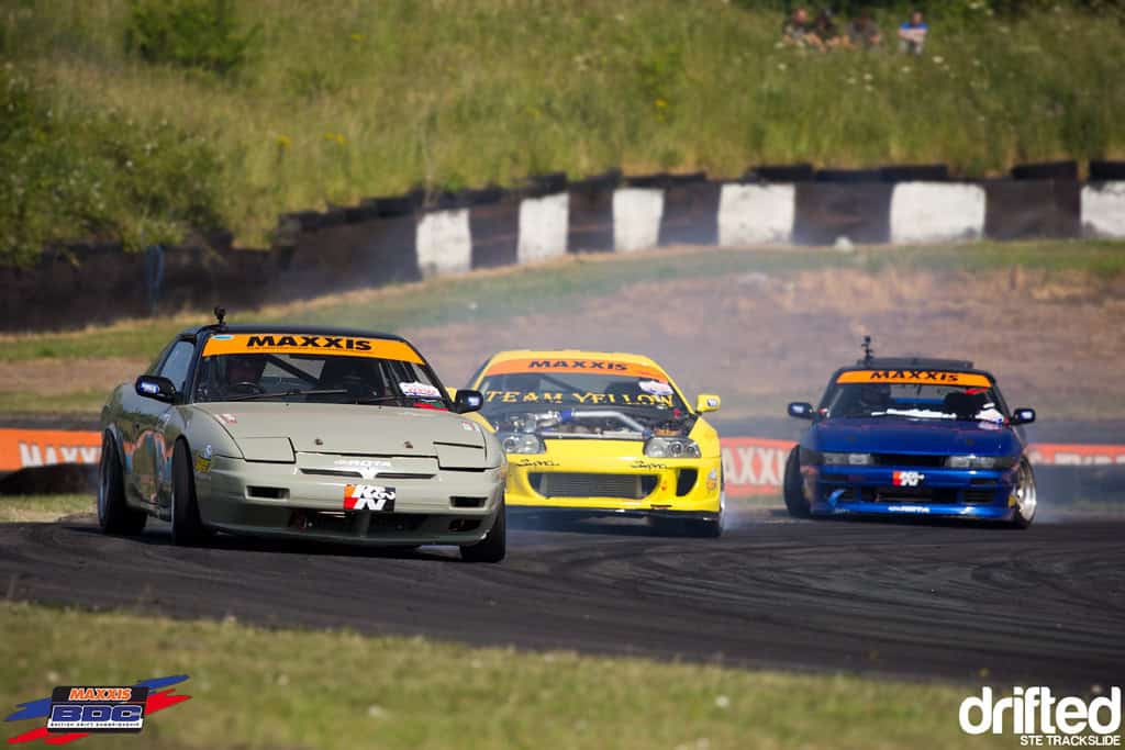 EVENT: 2013 Maxxis British Drift Championship Team Triple Event - Image Ste Trackslide BDC Team Event 2013 Ashley Willis Joe Ball Aron Simmons