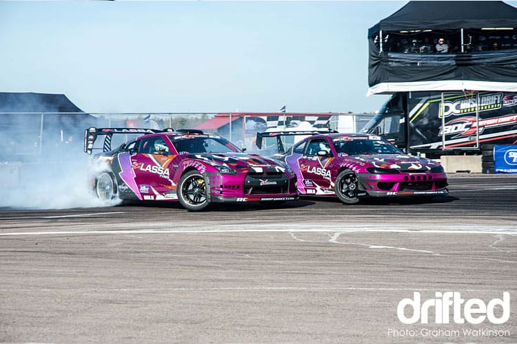 EVENT: Viva La Evolution - British Drift Championship Round One, Rockingham - Image r35-vs-silvia-s15-bdc-round-1-2017