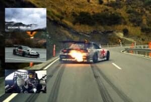Mad Mike Whiddett drifting the crown range in new zealand