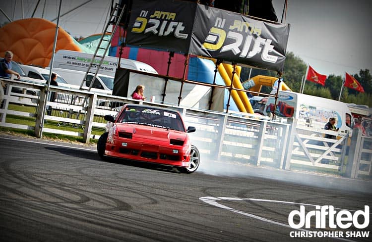 Team Driftshed NI Nissan 180sx Feature - Image nissan 180sx s13 drifting front