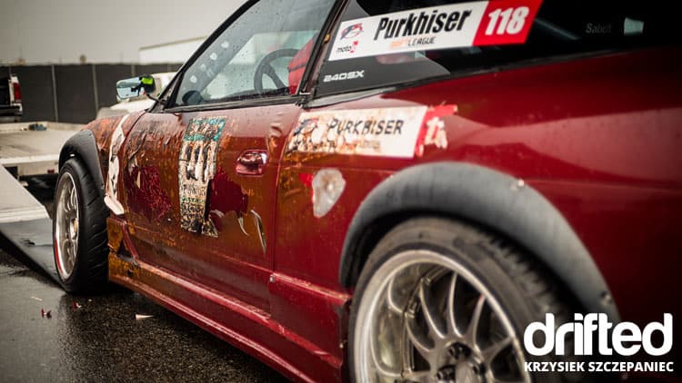 The Drift League - Irwindale 2019 - Image 240sx s14 drift car on trailer