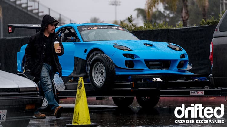 The Drift League - Irwindale 2019 - Image widebody rx7 fd3s on trailer