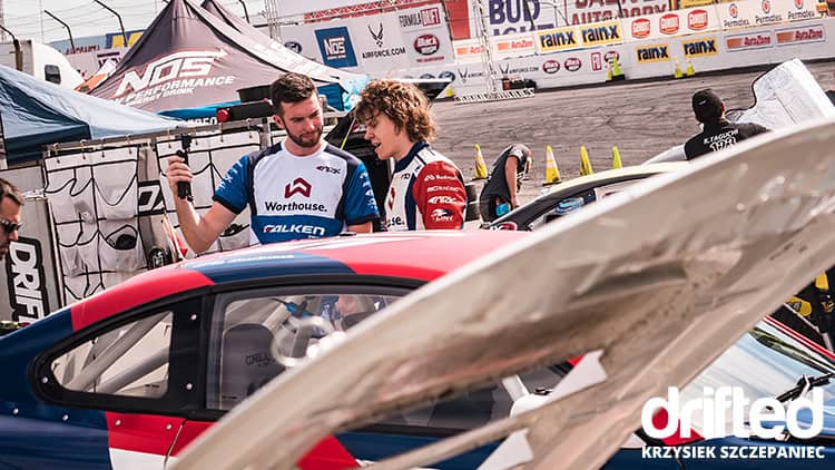 Formula DRIFT Irwindale Finale - 2019 Event Report - Image team worthouse driver chatting
