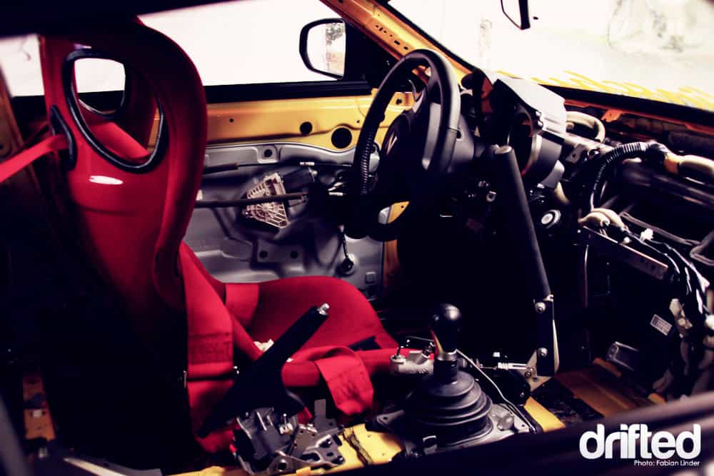 Ultimate Hydraulic Handbrake Guide - Image 370z stripped inteior with hydraulic handbrake