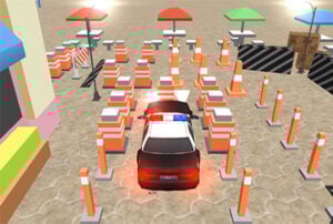 police cars parking
