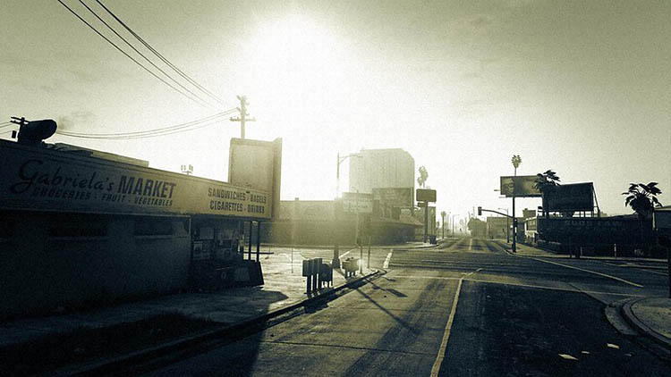 GTA Online - Create/Join A Private Session - Image black white street scene gta v
