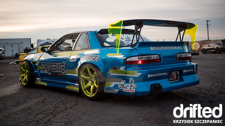 Desert Meihan 3 - Chandler, AZ - Image blue 240sx notchback drift car