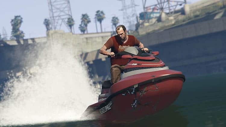 GTA Online - Create/Join A Private Session - Image jet ski water splash