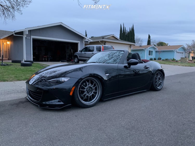 Ultimate Mazda Miata Coilover Guide - Image black mx 5 miata mazda grand touring megan racing coilovers konig hypergram gunmetal mazda miata coilovers