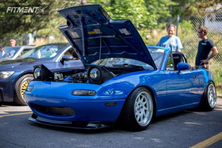 Ultimate Mazda Miata Coilover Guide - Image miata mazda coilovers whistler kr7 white flush mazda miata coilovers