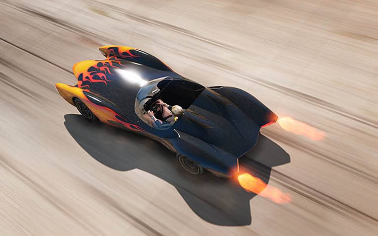 scramjet car aerial view