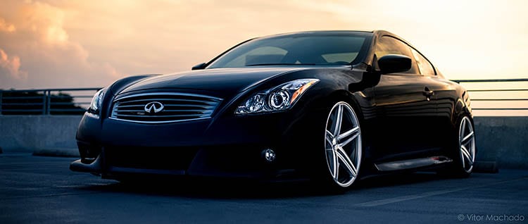 Ultimate Infiniti G37 Mods Guide - Image clean black sunset stance fitment infiniti