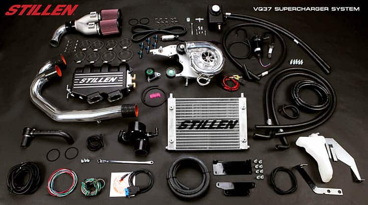 stillen supercharger kit infiniti