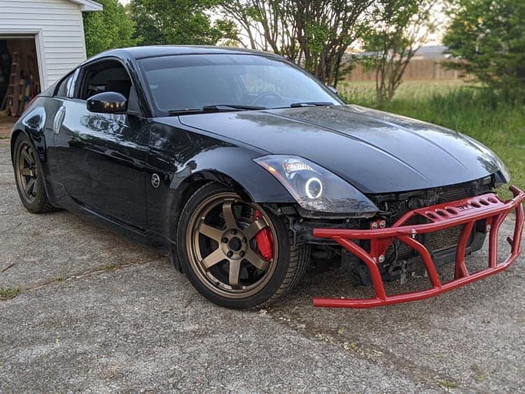 Ultimate Nissan 350z Bash Bar Guide - Image truefocusfab tff front red