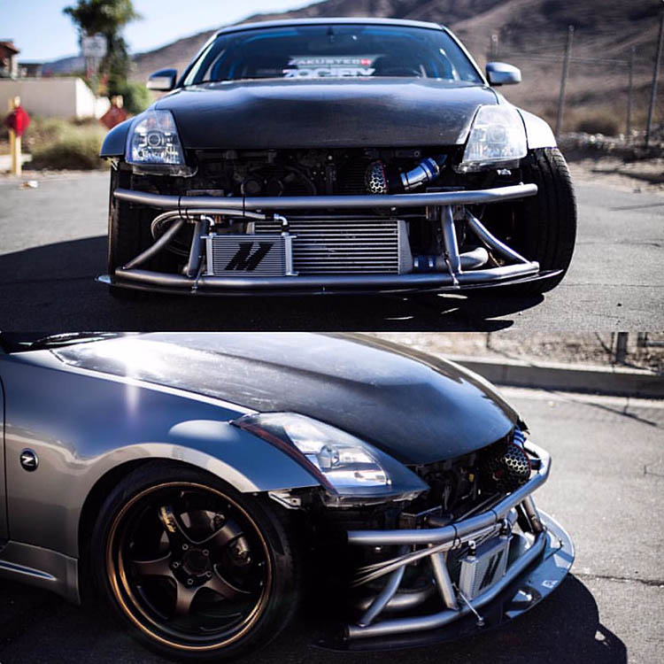 Ultimate Nissan 350z Bash Bar Guide - Image zakustech front grey