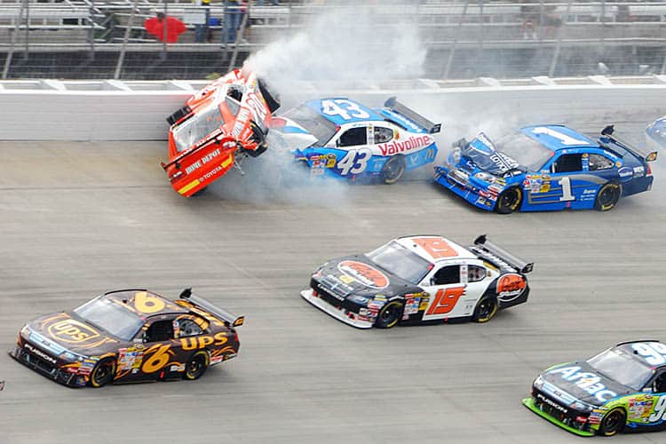 Ultimate Nascar Movies Guide - Image joey logano car wreck crash race racing