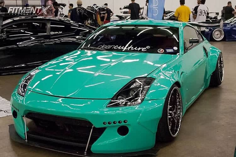 Ultimate 350z Front Bumper Guide - Image teal 2004 350z nissan truhart air air suspension weds kranze bazreia bronze