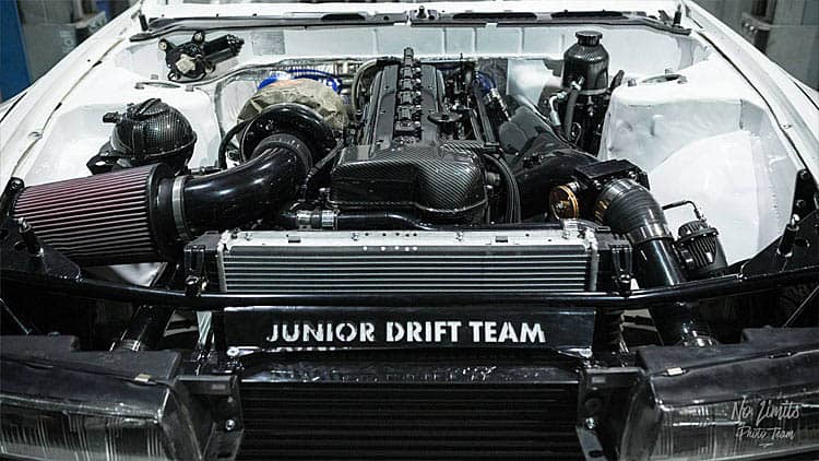 Ultimate Turbo Blanket Guide - Image clean white drift 2jz silvia engine bay dressed