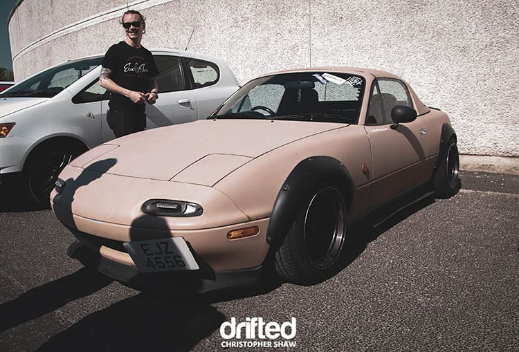 LetstanceUK - Coffee Club #2 - Image pink beige mazda mx5 na miata stance letstance uk