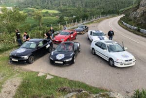 banzai rally nc500 cars parked