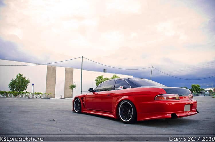 red widebody wide body wide arch jdm
