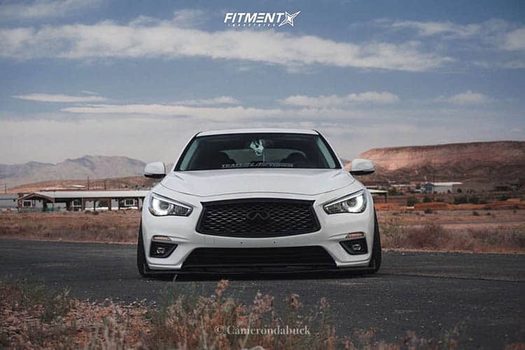 Ultimate Infiniti Q50 Coilover Guide - Image white luxe coilovers slammed esr cs11 black infiniti