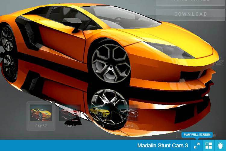 How To Play Madalin Stunt Cars 3 - Top Tips - Image full screen lambo orange