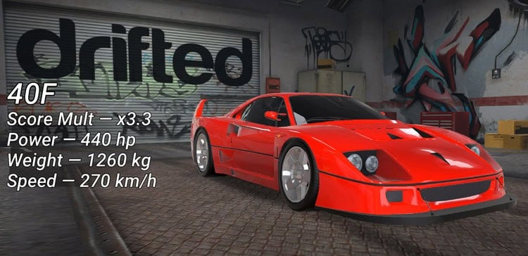 Introducing: Drift Hunters MAX - Image ferrari f40 40f