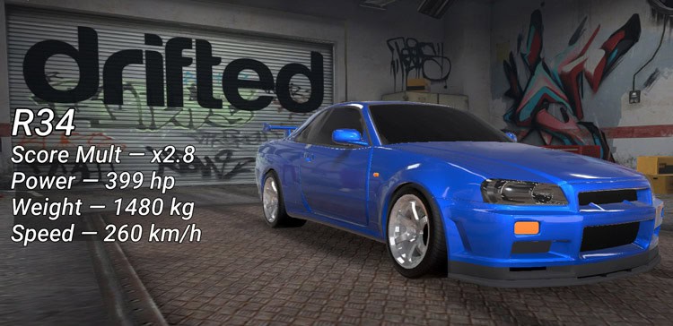 Introducing: Drift Hunters MAX - Image nissan skyline r34 gtr