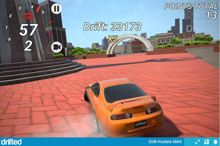 Earn Money Fast In Drift Hunters MAX - Image toyota supra city streets