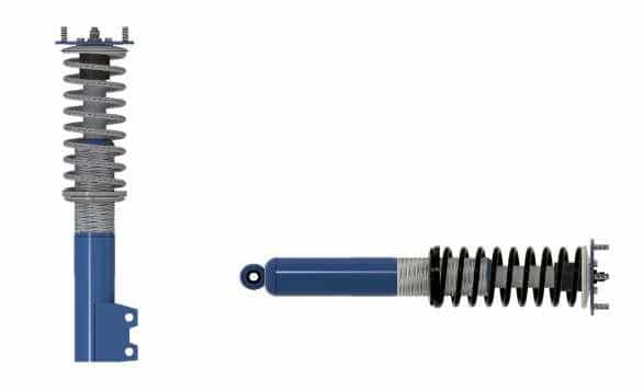 What Are Coilovers? The Ultimate Guide - Image coilover front rear 3d render what are coilovers